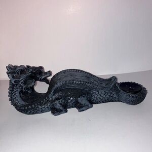 Triple Dragon Incense/Candle Holder - Black and‎ Gray